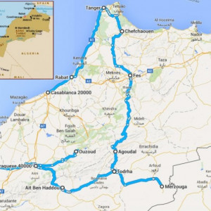 Marrocos Mapa Viagem