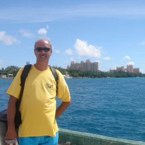 Em Nassau com parque Atlantis ao fundo