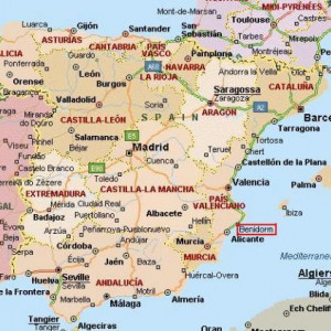Mapa Peninsula Ibérica