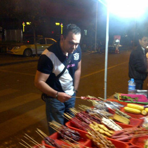 Churrasco na rua em Fuzhou