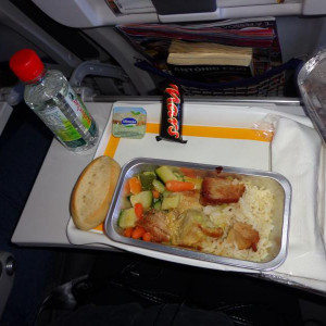 Uma das refeições Lufthansa