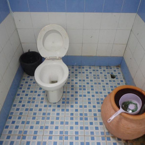 Este é um WC publico tipico da Tailandia, percebe-se como funciona :)