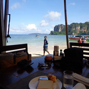 Railay Bay - vista do pequeno almoço