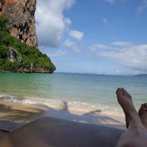 Na espreguiçadeira do Railay Bay