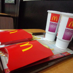 Até no McDonalds se via coisas estranhas, deste tamanho não se vê em portugal