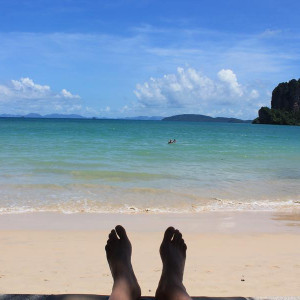 Railay Bay a vista da piscina