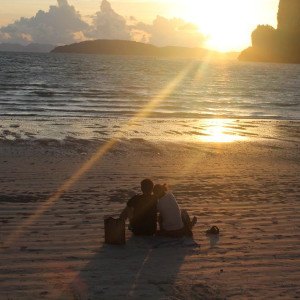 Por do sol em Railay