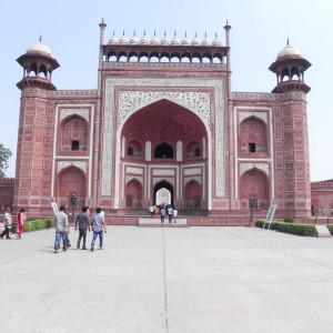 Outside Taj Mahal