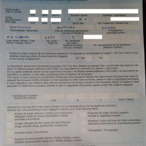 Declaração Alfândega F