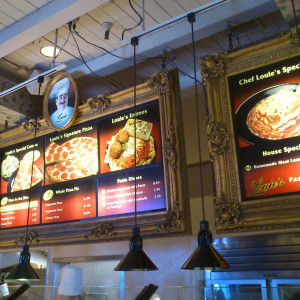 Restaurante italiano Universal Studios -menu
