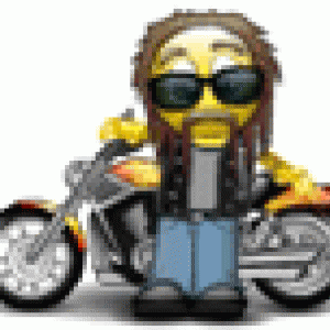 biker smiley emoticon 1