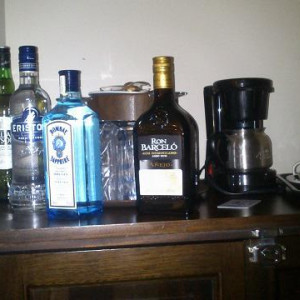 as garrafas no meu quarto