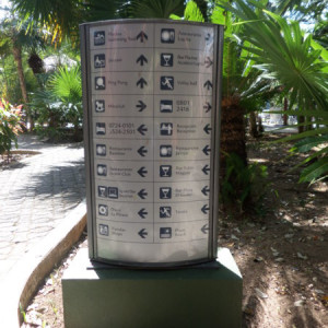 Indicação dos Quartos do Resort