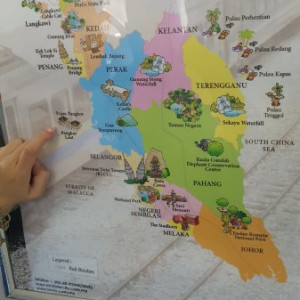 Mapa Turístico da Malásia