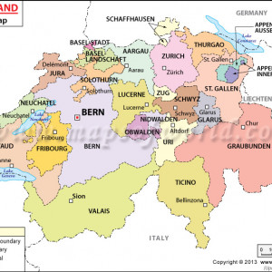 Switzerland-political-map