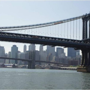 As pontes de Brooklyn e Manhattan