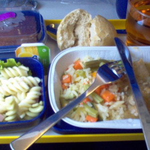 refeição a bordo