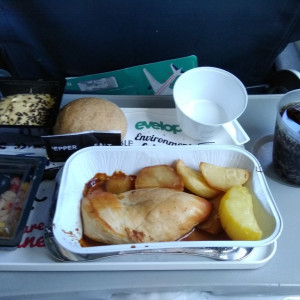 Almoço no voo de Ida