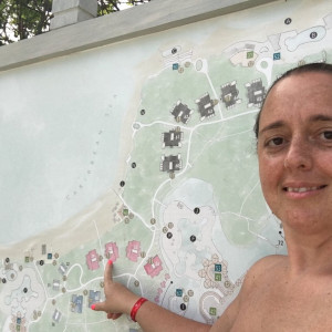 Villa onde fiquei... passadiço para a praia mesmo ao lado