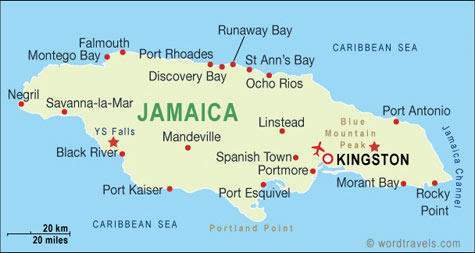 2.Jamaica Map