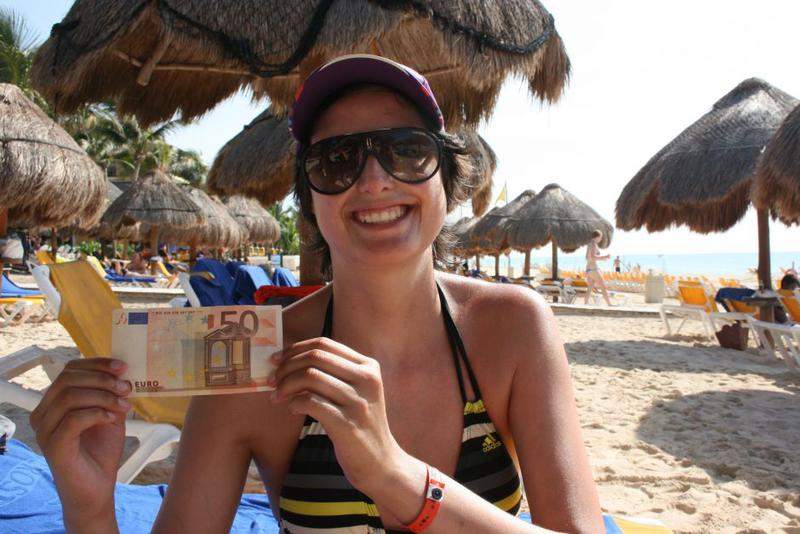 50€ no mar caribenho....lol...ainda tenho sorte...foi so secar....