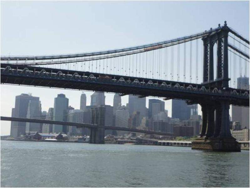 As pontes de Brooklyn e Manhattan