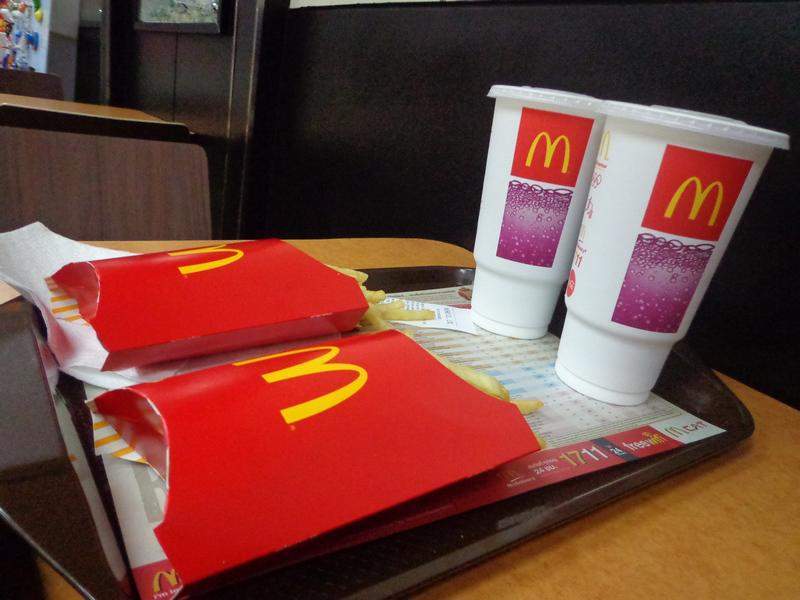 Até no McDonalds se via coisas estranhas, deste tamanho não se vê em portugal