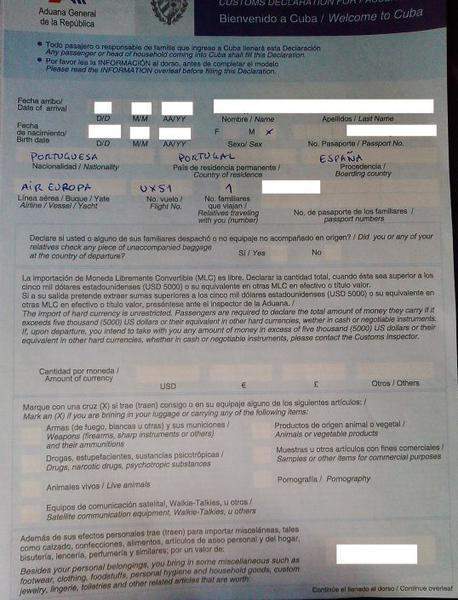 Declaração Alfândega F