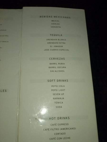 Hotel - Algumas bebidas dos bares