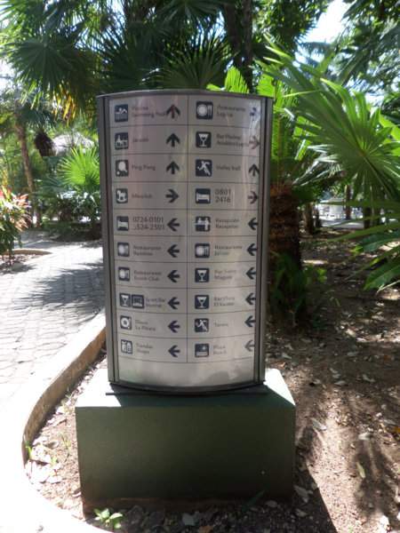 Indicação dos Quartos do Resort