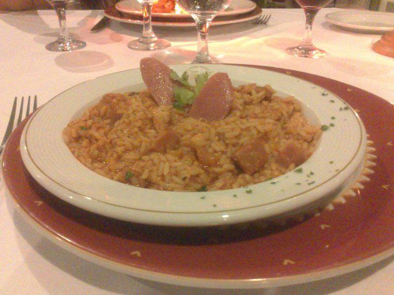Jambalaia no Restaurante Cajun