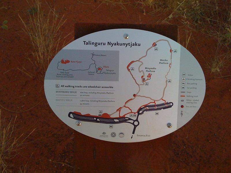 mapa Ayers Rock