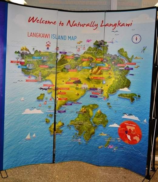 Mapa da ilha de Langkawi