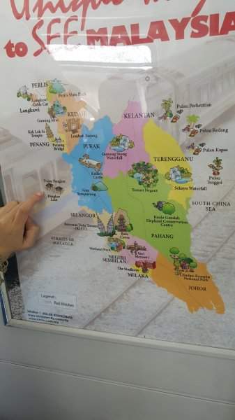 Mapa Turístico da Malásia