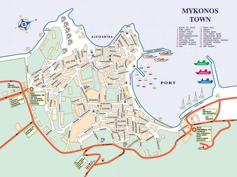 Mykonos Map