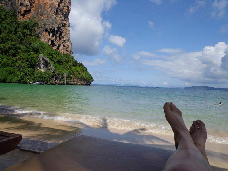 Na espreguiçadeira do Railay Bay