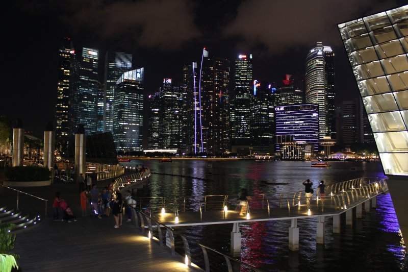 O skyline de Singapura