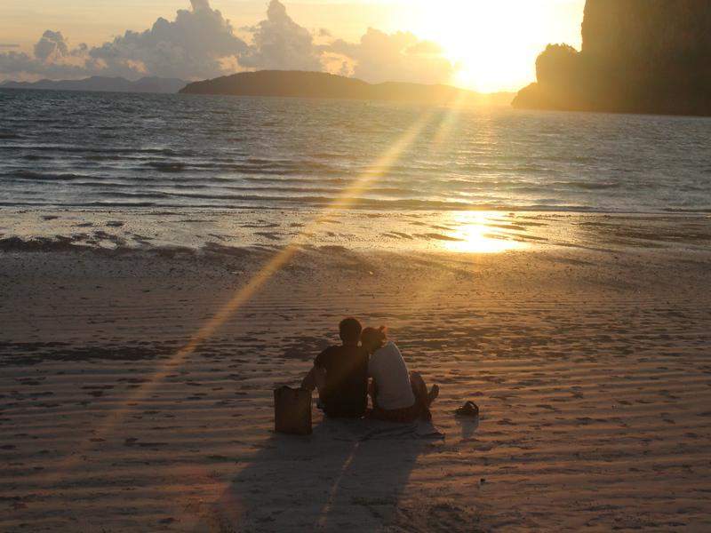 Por do sol em Railay