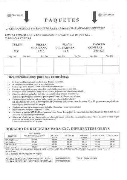 Preços Excurções Soltour - Pag.1