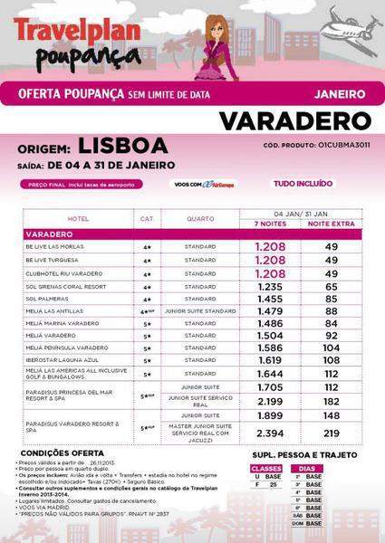 Promoção Travelplan Varadero