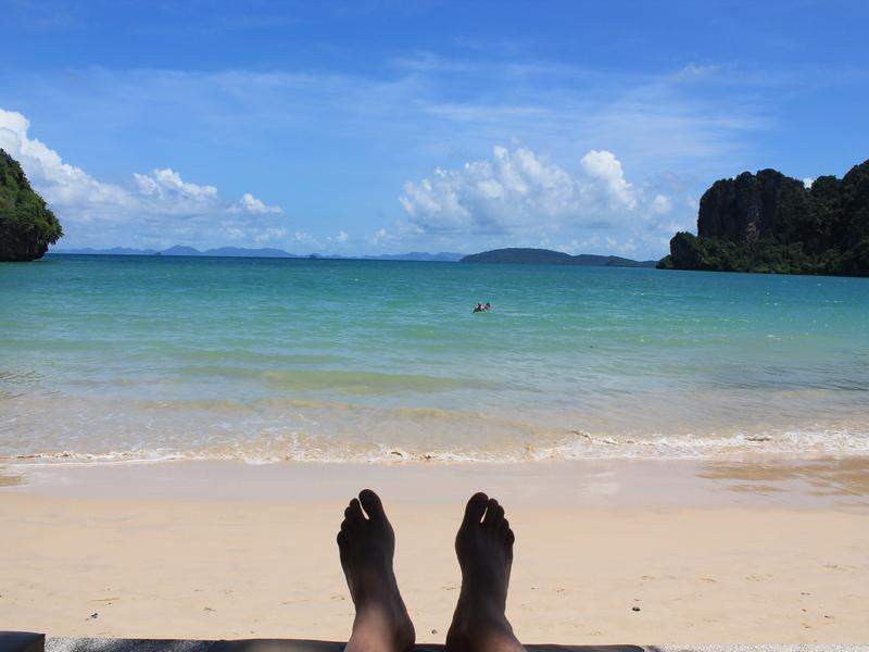 Railay Bay a vista da piscina