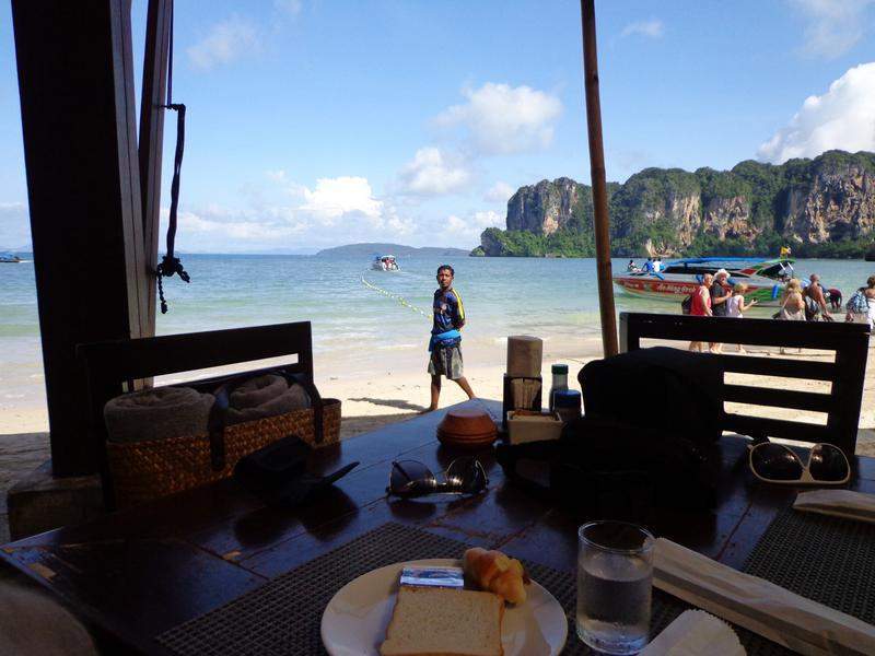 Railay Bay - vista do pequeno almoço