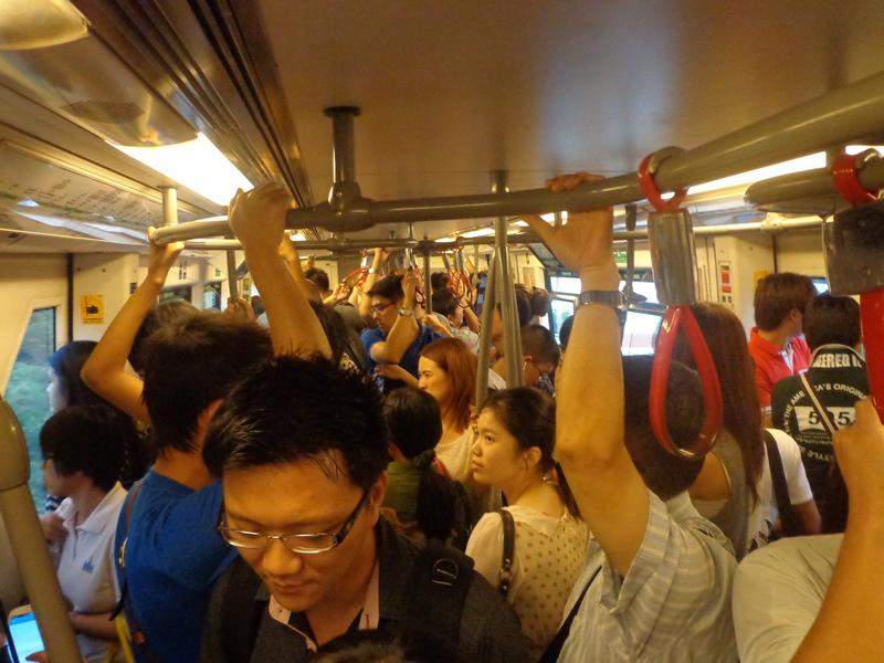 Sky Train em hora de ponta - Bangkok