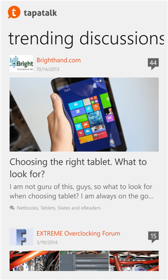 Tapatalk W8 1