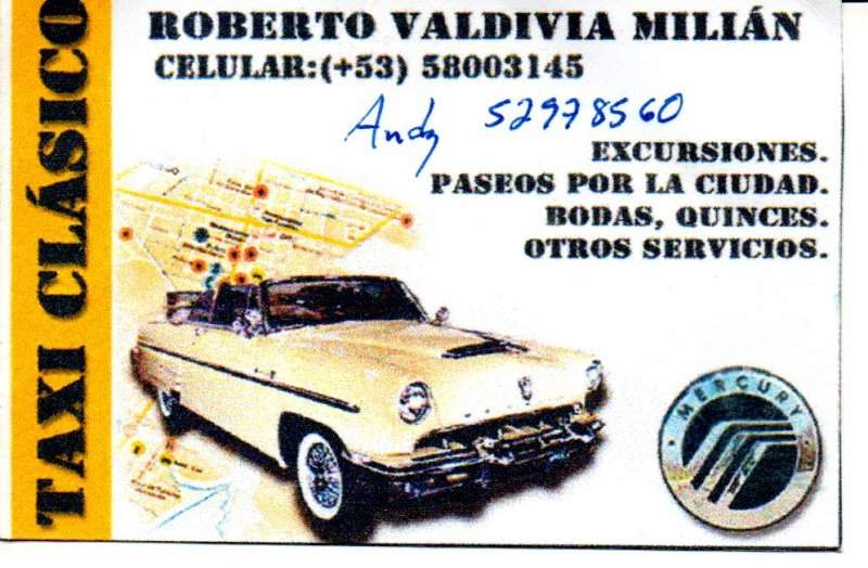 Taxista Andy Cayo Coco