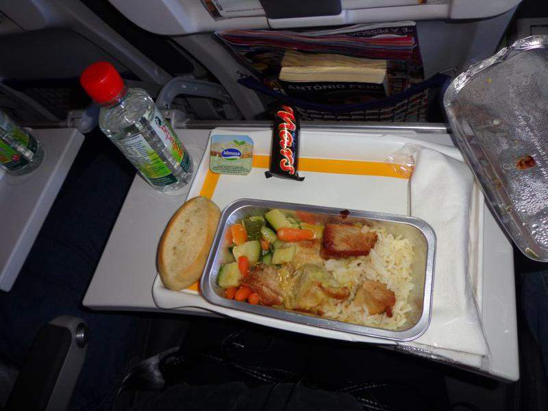 Uma das refeições Lufthansa